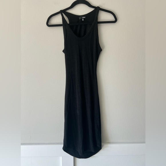Aritzia Wilfred Free Black Yasmin Dress Bodycon Back Cut Out Midi Tank Dress XXS - Picture 8 of 10